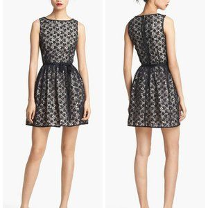 Red Valentino Macramé Lace Dress in Black